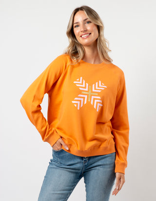 Classic Sweater - Mandarin With Candy Cross
