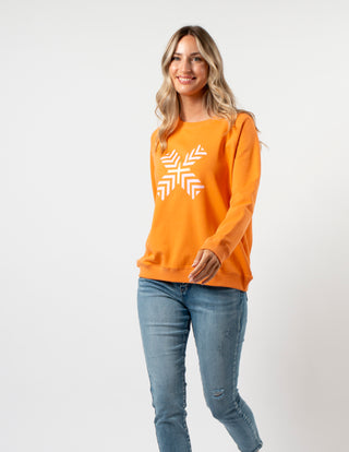 Classic Sweater - Mandarin With Candy Cross