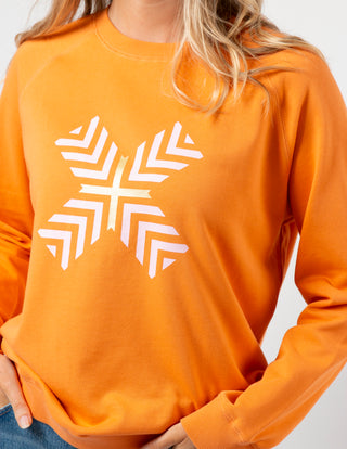 Classic Sweater - Mandarin With Candy Cross