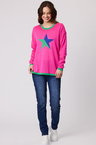 Classified Star Jumper - Pink - C4043 - allaboutagirl