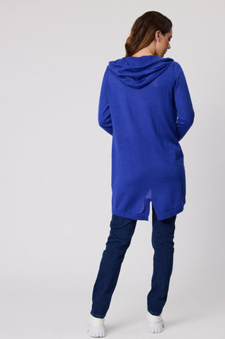 Classified Studded Hooded Cardigan - Cobalt - C4045 - allaboutagirl