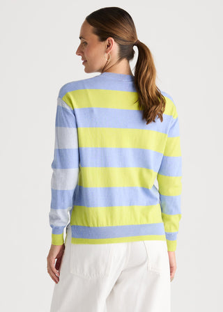 Coastal Stripe Top - Bluebell - ZP8804 Bluebell - All About A Girl