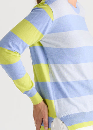 Coastal Stripe Top - Bluebell - ZP8804 Bluebell - All About A Girl