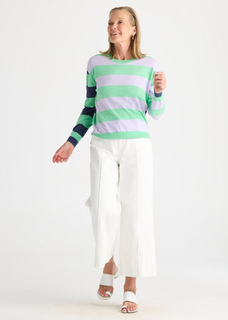 Coastal Stripe Top - Jelly Mint - ZP8804 Jelly Mint - All About A Girl