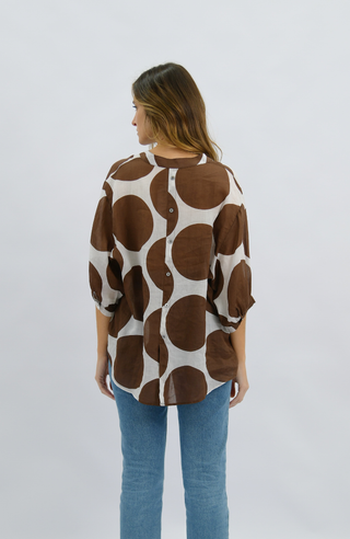 Coco Linen Shirt - Chocolate