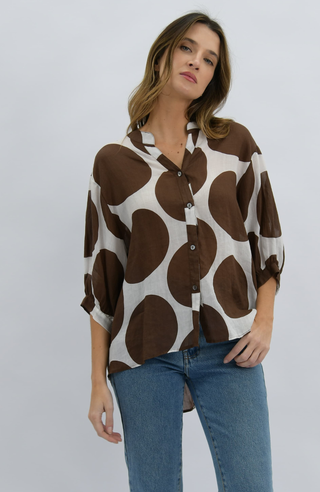 Coco Linen Shirt - Chocolate