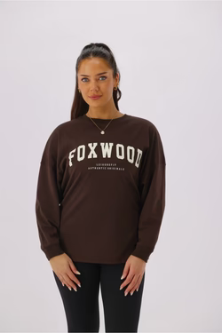 Interval Long Sleeve Tee - Coffee Bean/White