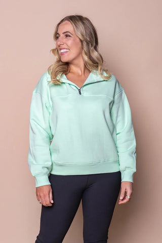 College Zip Crew - Mint - 5532107.MINT - All About A Girl