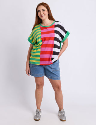 Copacabana Tee - Block Stripe - 8188072.MULTI - All About A Girl
