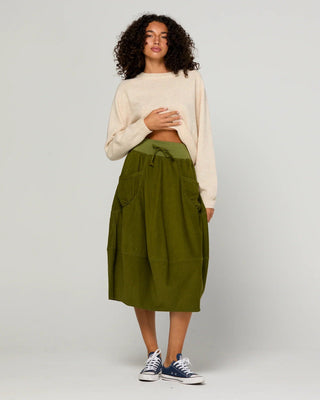 Cord Guru Skirt - Olive - AS-PA06-03 - All About A Girl