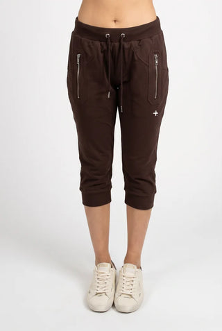 Federation Escape Cut Trackies Chocolate, Front view | AAAG