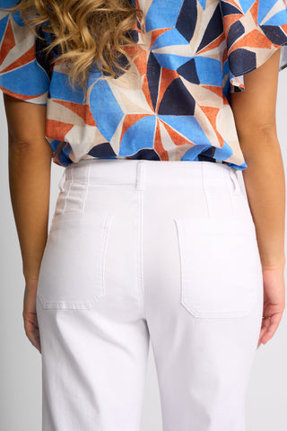 Daily Straight Leg Ankle Grazer Jeans - White Denim - 5995A - All About A Girl