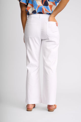 Daily Straight Leg Ankle Grazer Jeans - White Denim - 5995A - All About A Girl