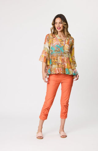 Democracy Holly 7/8 Pants - Orange - D5048 - allaboutagirl