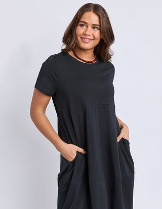 Diana Short Sleeve Dress - Black - 81X4544.BLK - All About A Girl