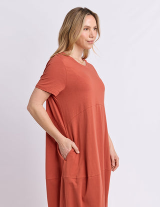 Diana Short Sleeve Dress - Earth Brown - 81X4544.EARTH - All About A Girl