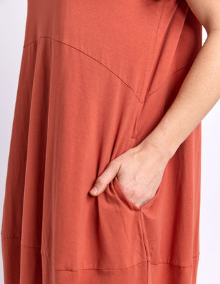 Diana Short Sleeve Dress - Earth Brown - 81X4544.EARTH - All About A Girl