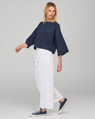 Dimple Top - Navy - SS25TP85 02 - All About A Girl