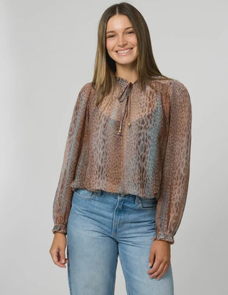Stella + Gemma Dixie Blouse spring leopard full length style