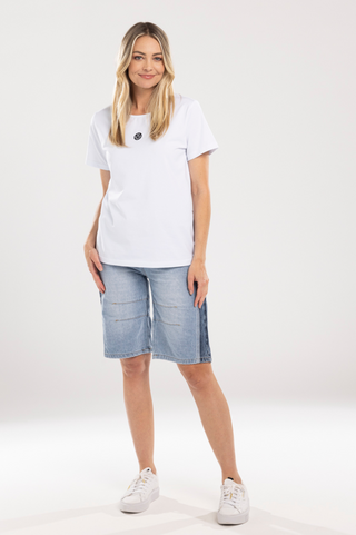 Double Denim Shorts - Blue