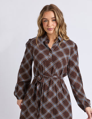 Edison Check dress - Chocolate Check