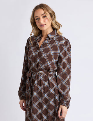 Edison Check dress - Chocolate Check