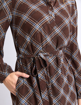 Edison Check dress - Chocolate Check
