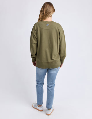 Effortless Contrast Crew - Winter Moss