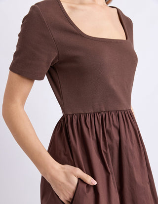 Ella Dress - Chocolate - 5523025.CHOC - All About A Girl