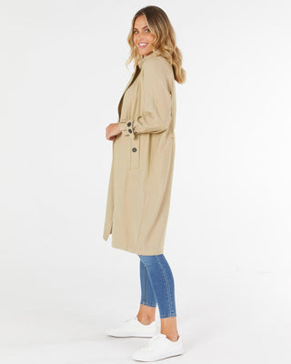 Elle Trench Coat - Biscuit - BB6019 - allaboutagirl