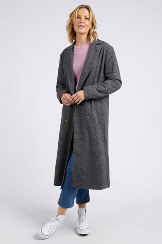 Elm Becky Houndstooth Coat - Charcoal - 8139022.CHAR - allaboutagirl