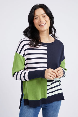 Elm Fig Mixed Knit - Fig - 8138013.NAVY - allaboutagirl