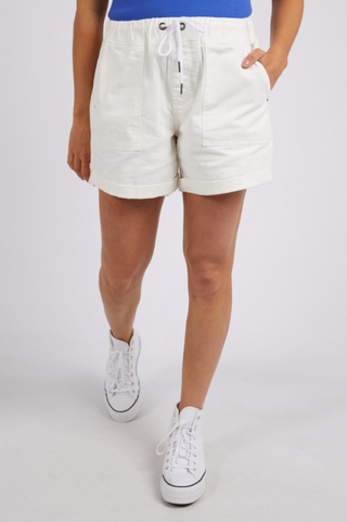 Emma Relaxed Denim Shorts - Vintage White