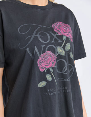 English Rose Tee - Black