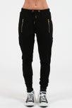 Escape Trackies - Black with Gold Zips - F1024FST-BK/GO - All About A Girl