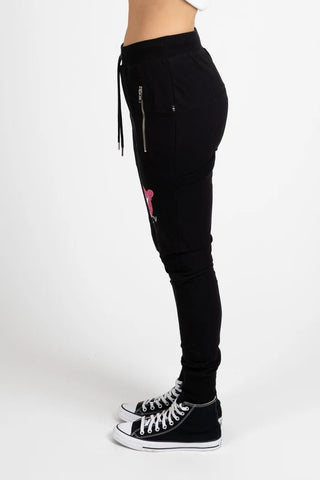 Escape Trackies Leopard - Black/Pink - F1024FST.701.BK - All About A Girl