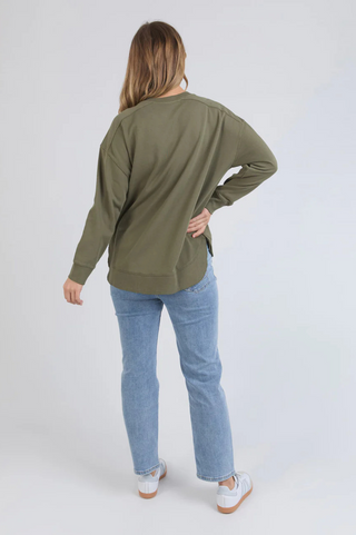 Established Sweatshirt -Khaki