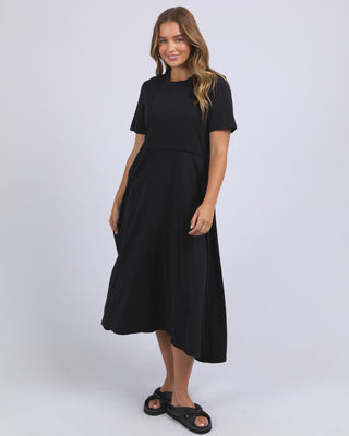 Eva Midi Dress - Washed Black