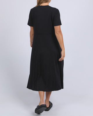 Eva Midi Dress - Washed Black