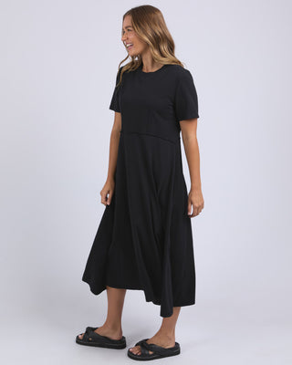 Eva Midi Dress - Washed Black