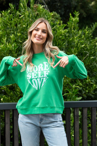 Everyday More Self Love Sweatshirt - Emerald - SGSW8230 - allaboutagirl