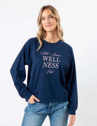 Everyday Sweater Wellness Club - Navy - SGSW8229 - All About A Girl