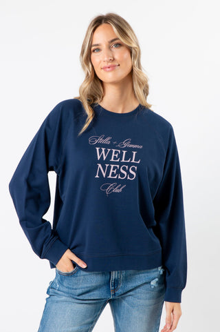 Everyday Wellness Club Sweatshirt - Navy - allaboutagirl