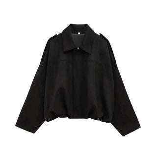 Yuzu Suede Bomber - Black