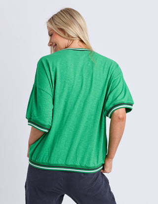 Faye Short Sleeve Sweatshirt - Green Briar - All About A Girl