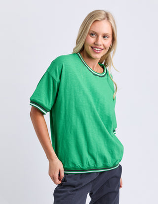Faye Short Sleeve Sweatshirt - Green Briar - All About A Girl