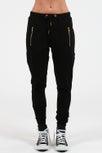 FEDERATION Federation Escape Trackies - Black with Gold  zips - allaboutagirl