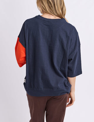 Fig Sweater - Navy/Tangello/White - 81X4604.TANG - All About A Girl