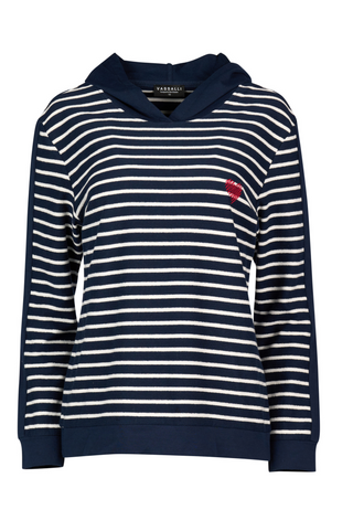 Long Sleeve Hoodie With Sleeve Panel Trim - Foil Stripe