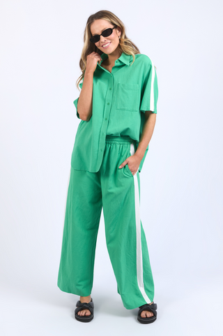 Frances Stripe Pants - Green Briar